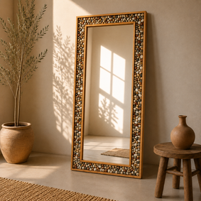 Stone Floor Mirror