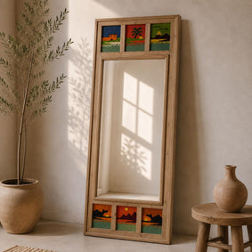 Woven Horizon Floor Mirror 1